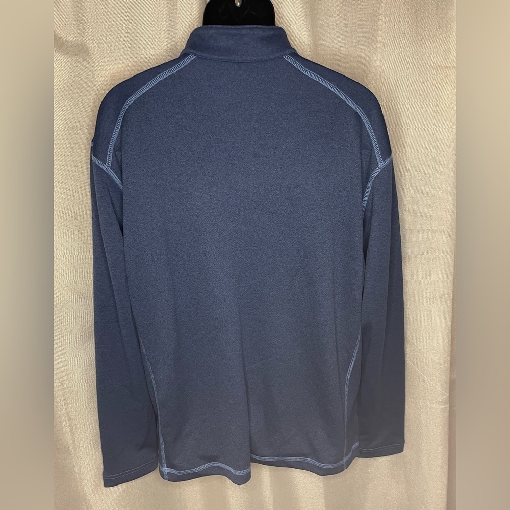 New Pebble Beach Performance Mens Medium Blue Quarter Zip Up Pullover XL - Picture 2 of 9